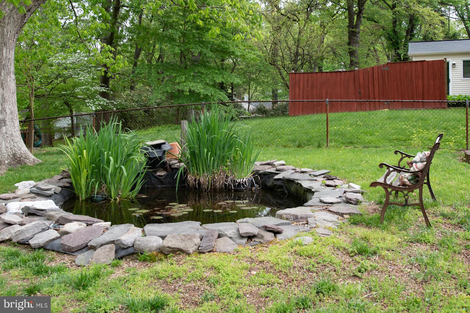 5942 Atteentee Road Springfield, VA 22150 - Photo 28 of 38 Wonderful Backyard with Small Pond
