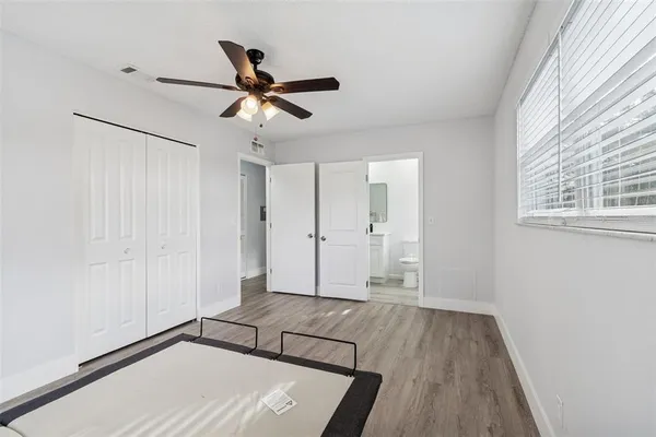 a view of a yard with swimming pool