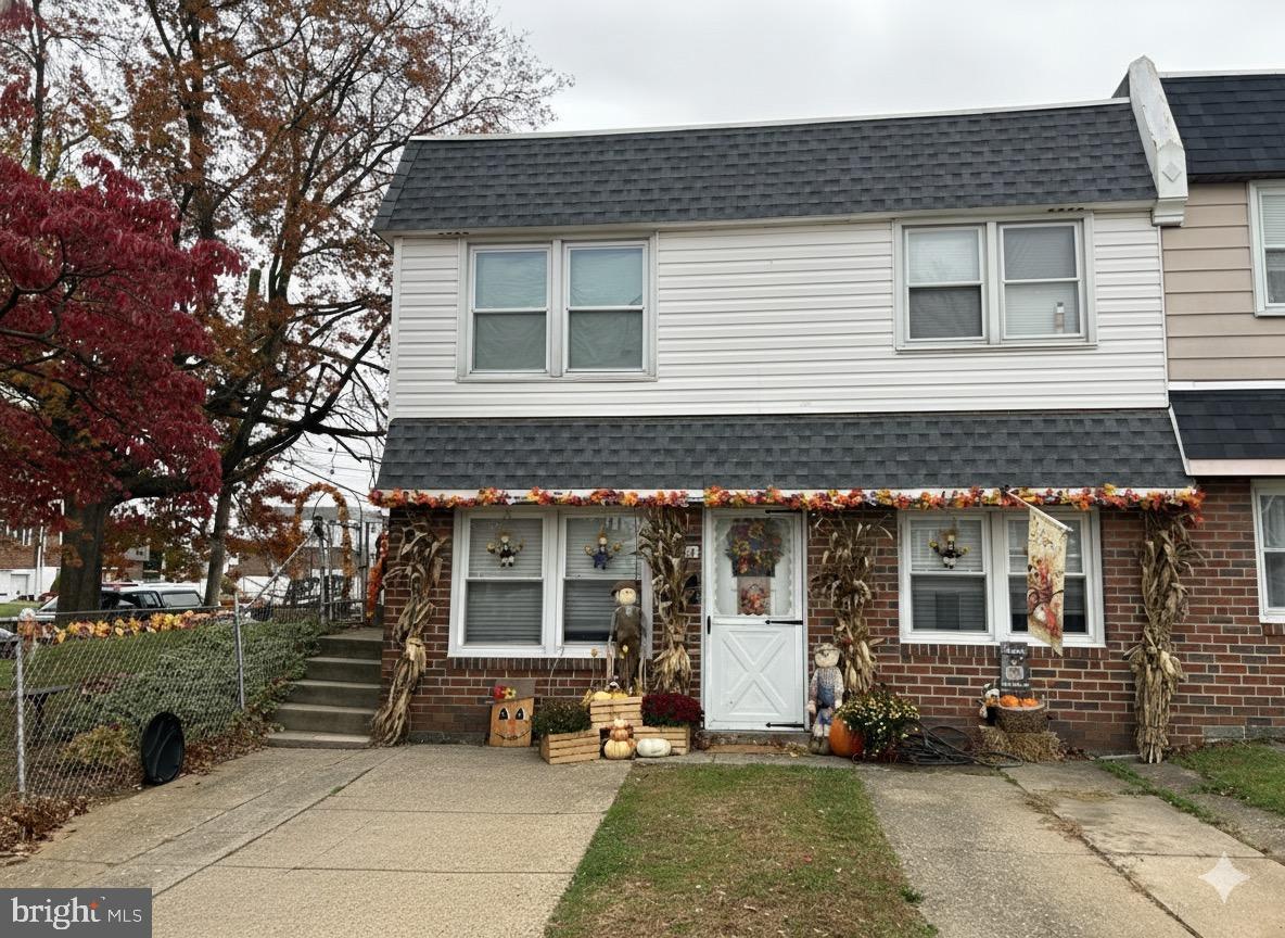 Charming home adorned for autumn festivities.