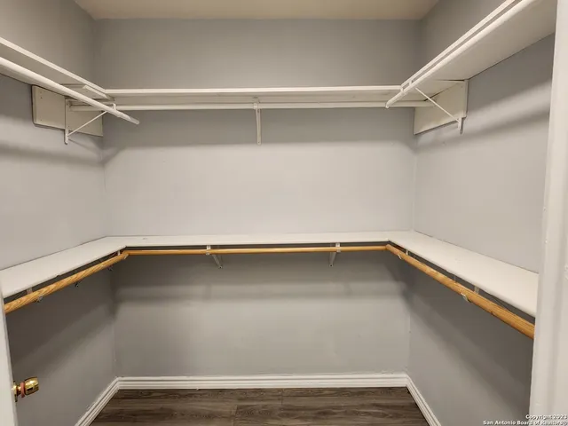 a view of a room with empty racks