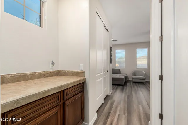 a view of storage and utility room