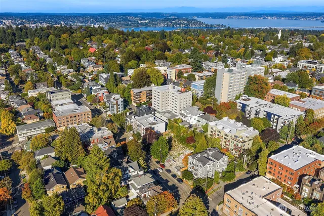 an aerial view of multiple house