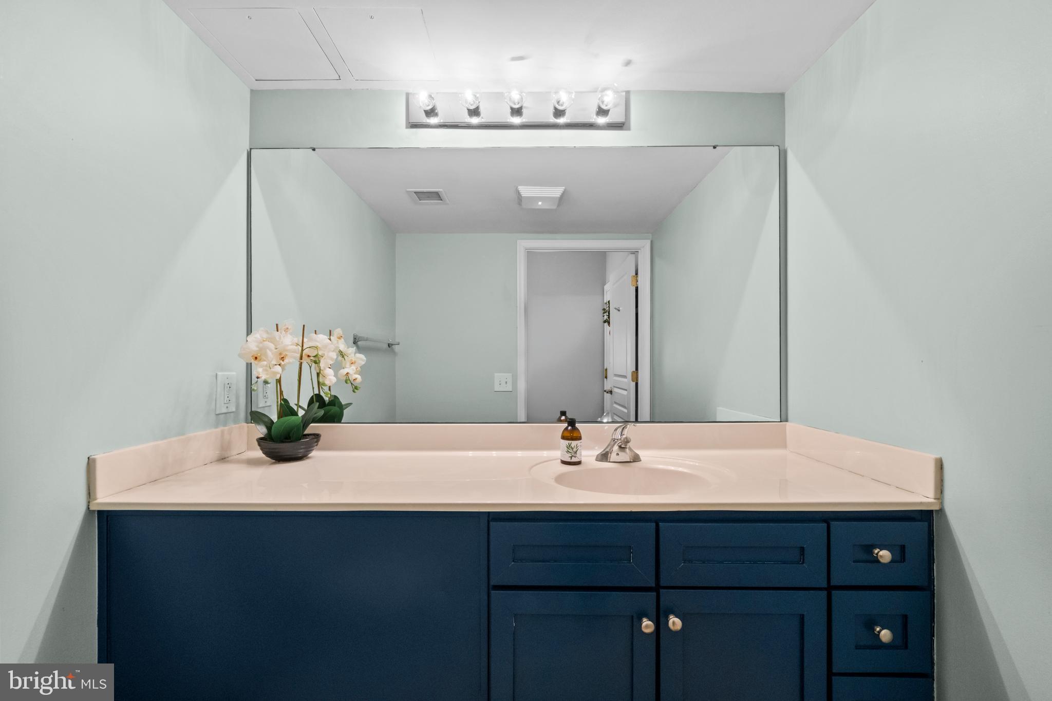 631 D Street Northwest, Unit 845 Washington, DC 20004 - Photo 18 of 84 a bathroom with a sink and a mirror