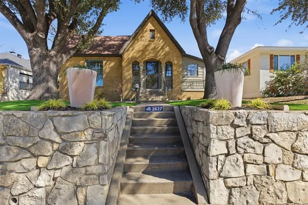a front view of a house