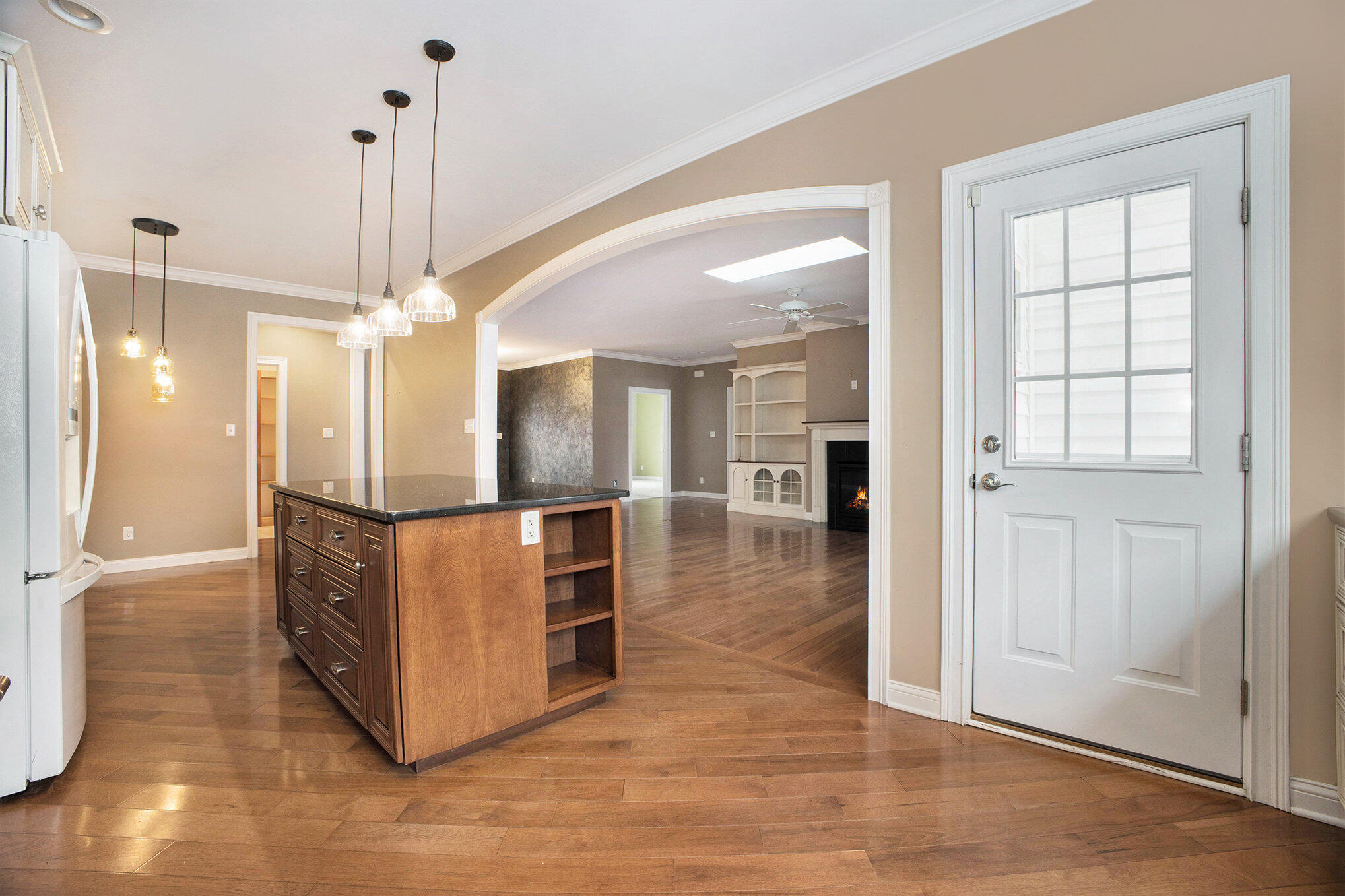 10198 California Street Crown Point, IN 46307 - Photo 8 of 41 a view of kitchen with stainless steel appliances granite countertop a refrigerator and a sink
