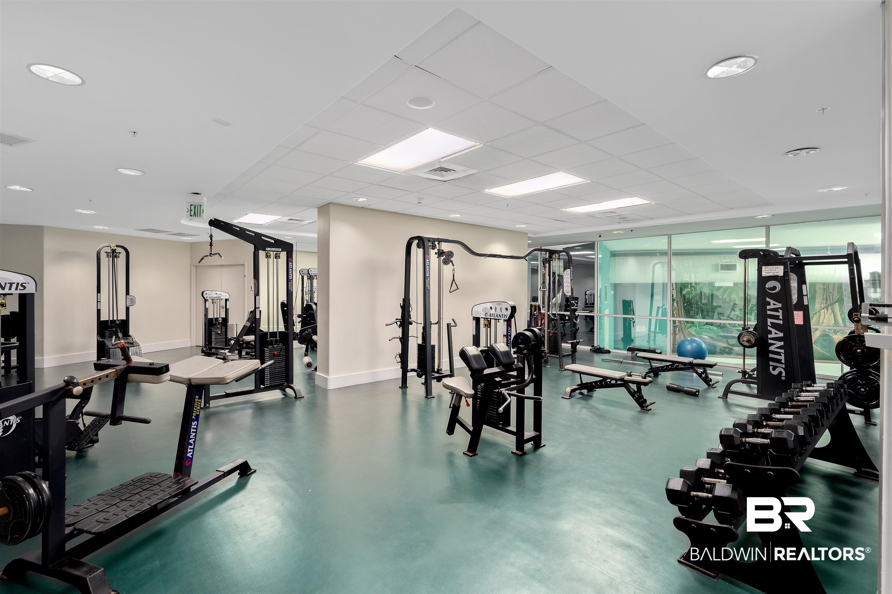 28107 Perdido Beach Boulevard, Unit DPH06 Orange Beach, AL 36561 - Photo 46 of 70 Workout area with a paneled ceiling