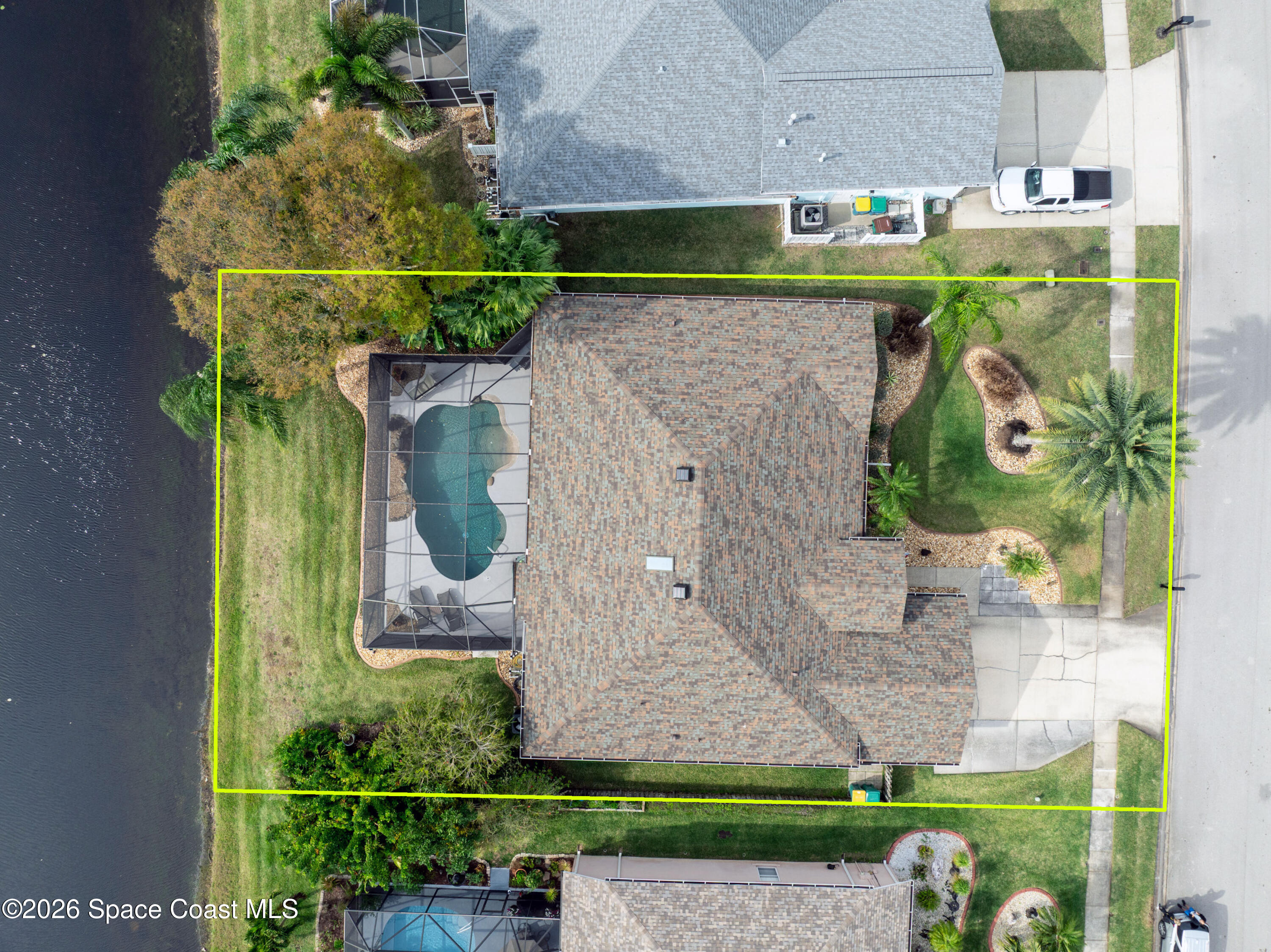 786 Conestee Drive Melbourne, FL 32904 - Photo 29 of 38 an aerial view of a house with a yard