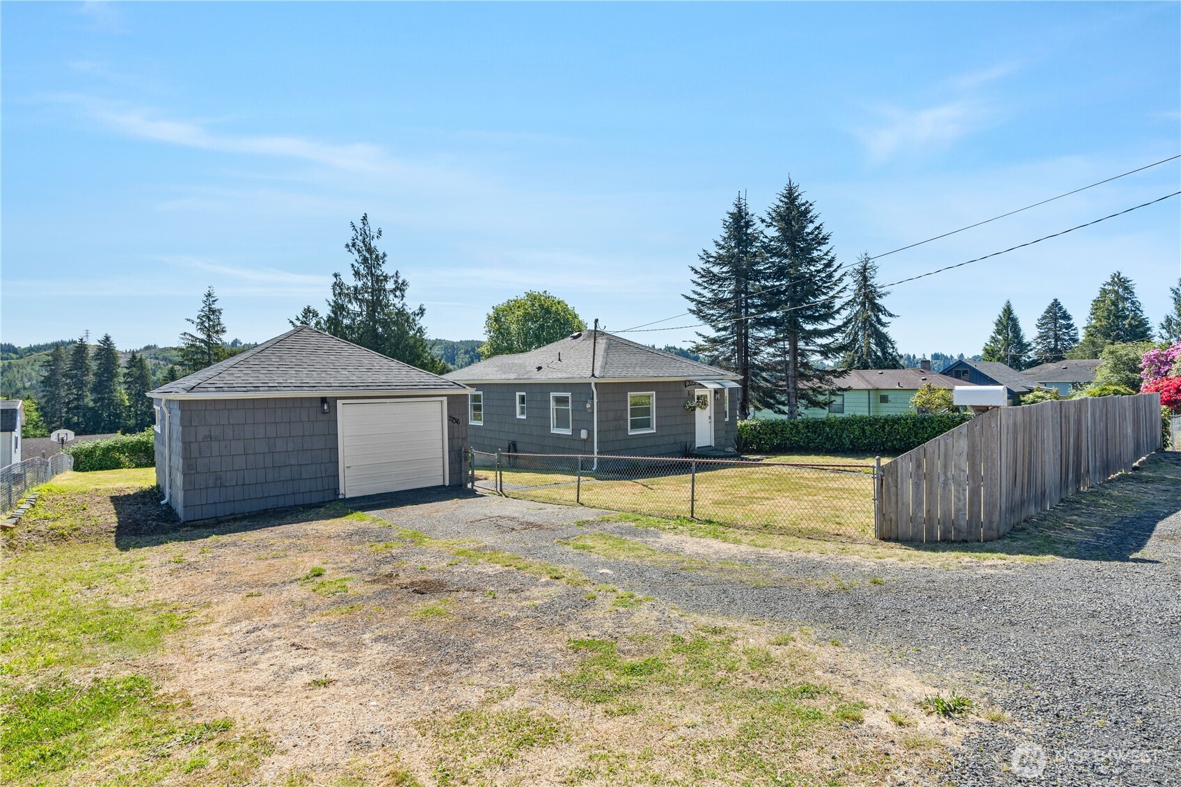 a house view with a outdoor space