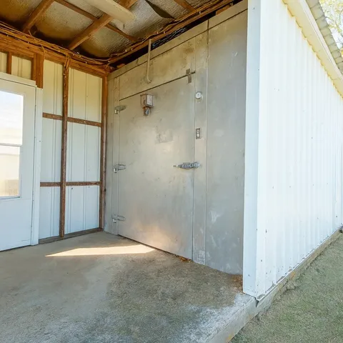 a view of a lake with a mountain in the background