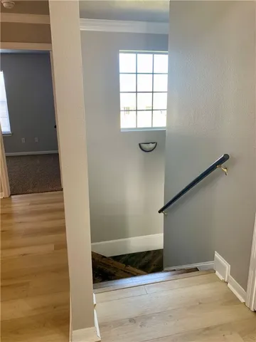 a view of wooden door