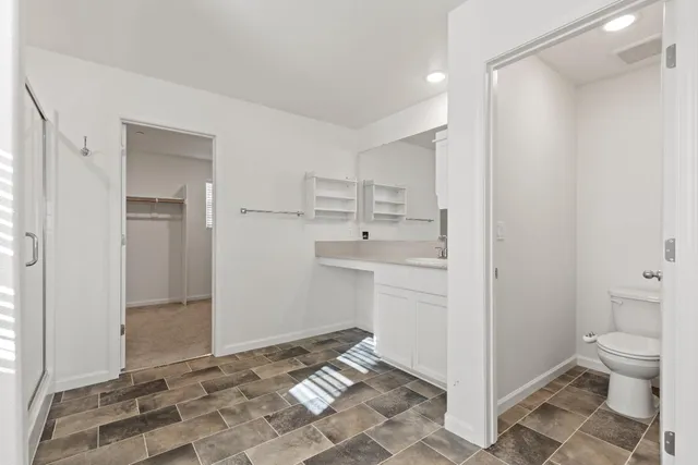 a view of a room with closet