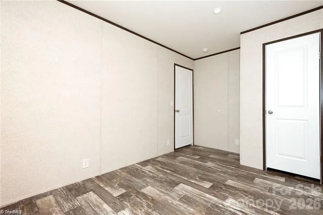 a view of a closet in a room