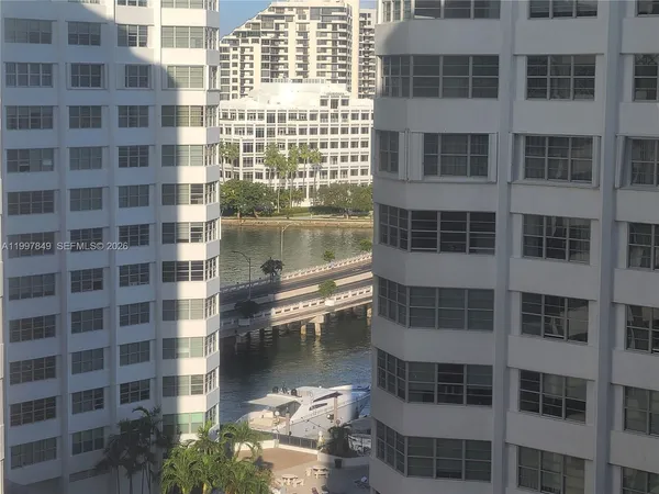 a view of a building with a lake view