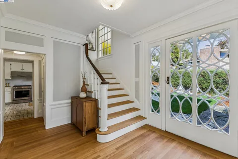 a bathroom with a shower and toilet