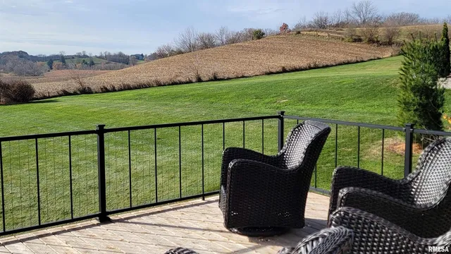 a view of an ocean from a balcony
