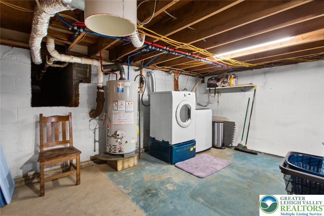 254 Old Allentown Road Wind Gap, PA 18091 - Photo 14 of 20 a utility room with dryer and washer