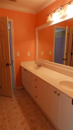 a view of a hallway with windows