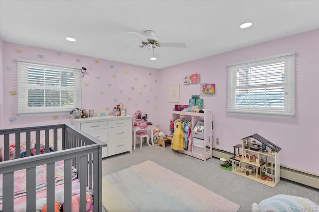 a storage room with furniture and a window