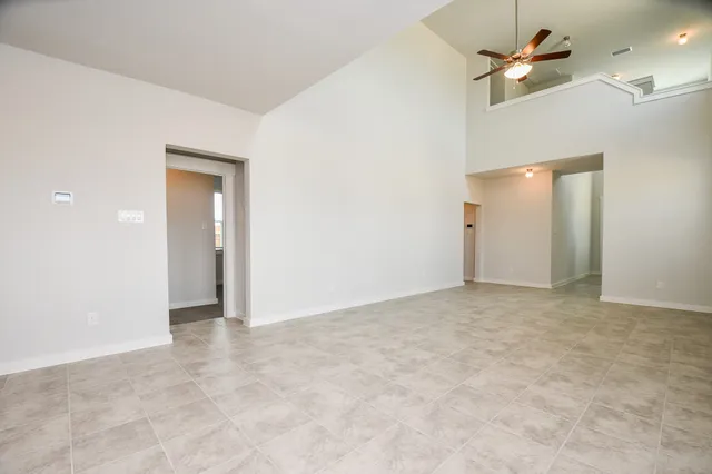 an empty room with a window