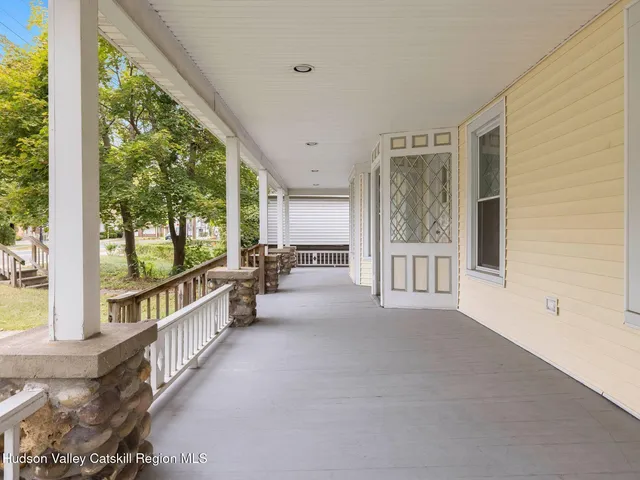 a view of a lake with houses
