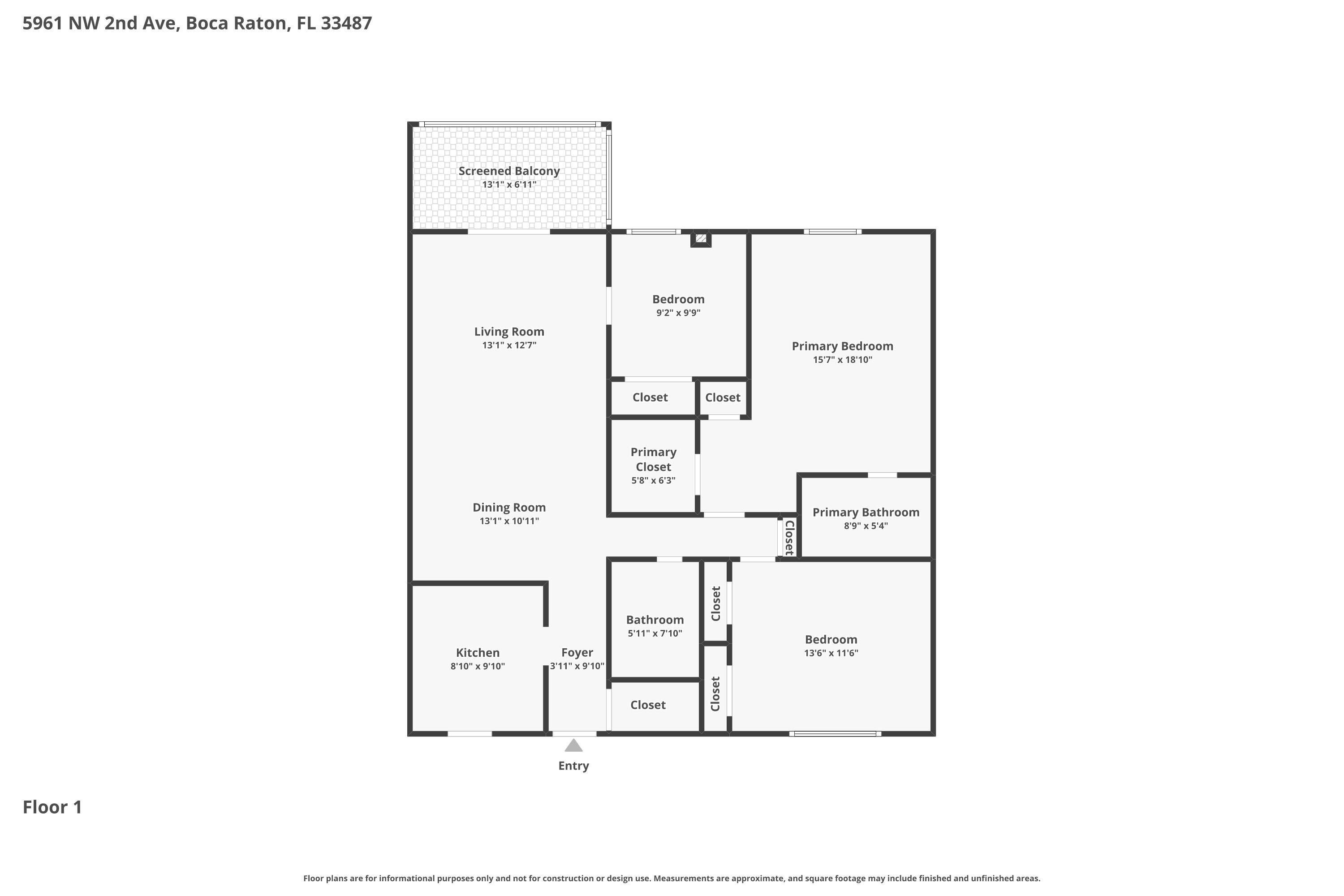 5961 Northwest 2nd Avenue, Unit 209 Boca Raton, FL 33487 - Photo 35 of 35 Floor Plan