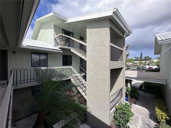 a view of backyard of house