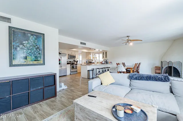 a bedroom with furniture and a couch