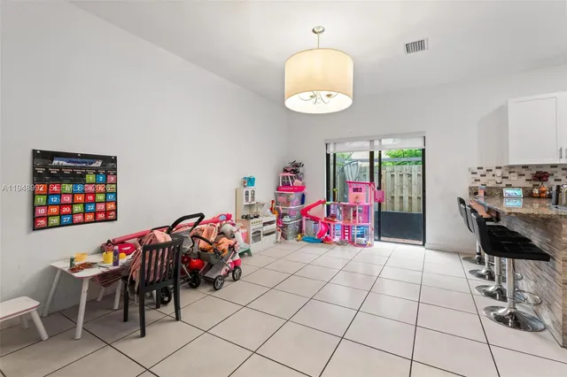 a view of a room with furniture