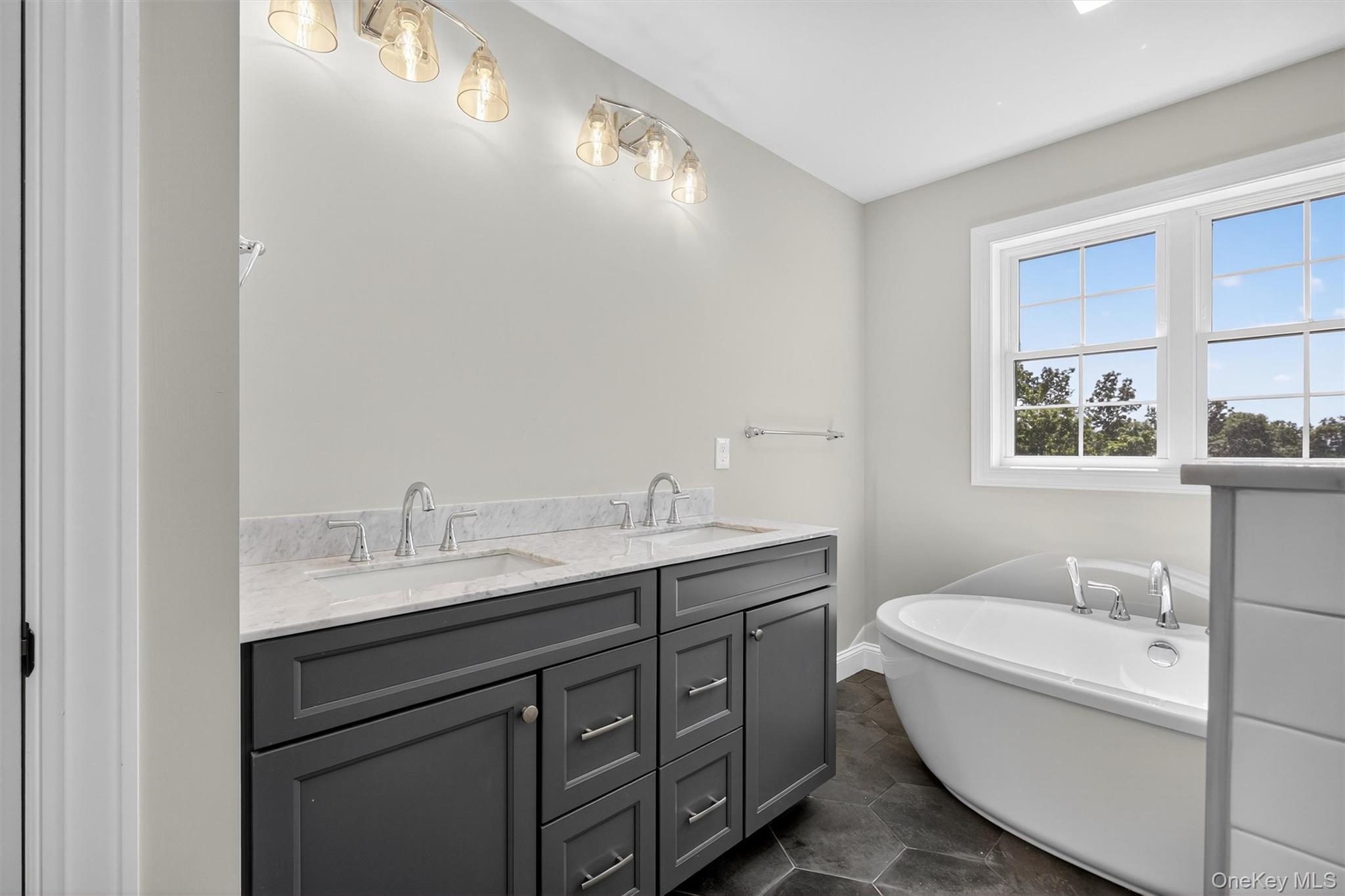 65 Kings Hill Road Walden, NY 12586 - Photo 28 of 41 a bathroom with a granite countertop sink mirror and toilet