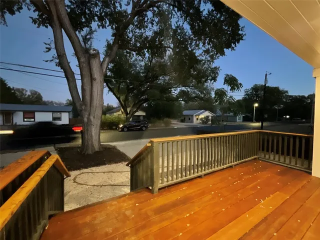 a view of a house with a deck