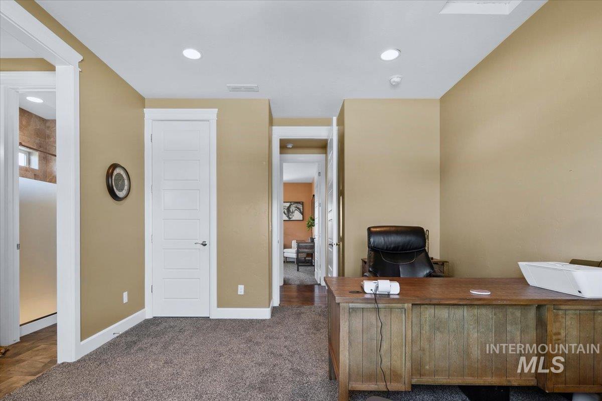 24053 Pheasant Ridge Court Middleton, ID 83644 - Photo 31 of 50 Office featuring dark carpet and recessed lighting