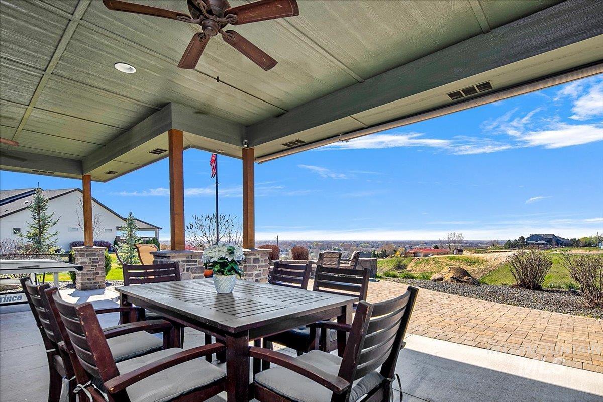 24053 Pheasant Ridge Court Middleton, ID 83644 - Photo 37 of 50 View of patio / terrace with outdoor dining space and a ceiling fan