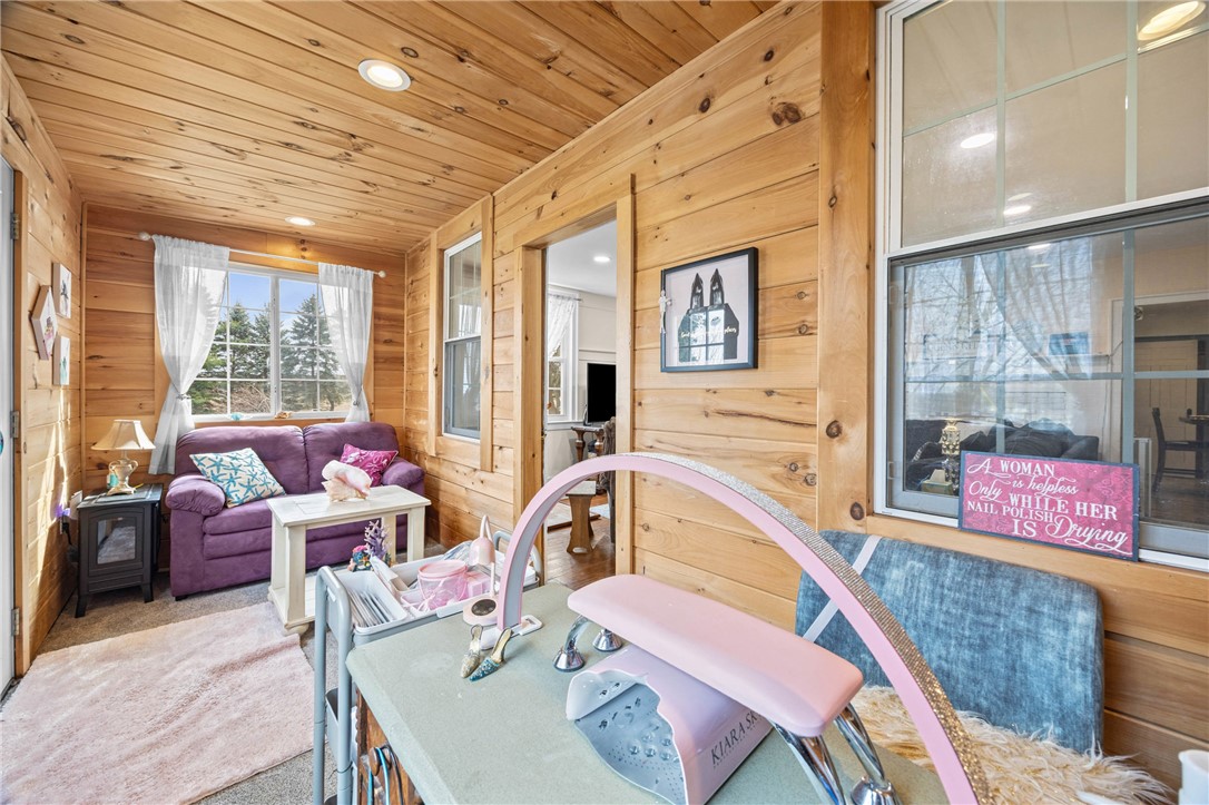 2385 Dow Road York, NY 14533 - Photo 21 of 43 3-Season Room with Shiplap Walls