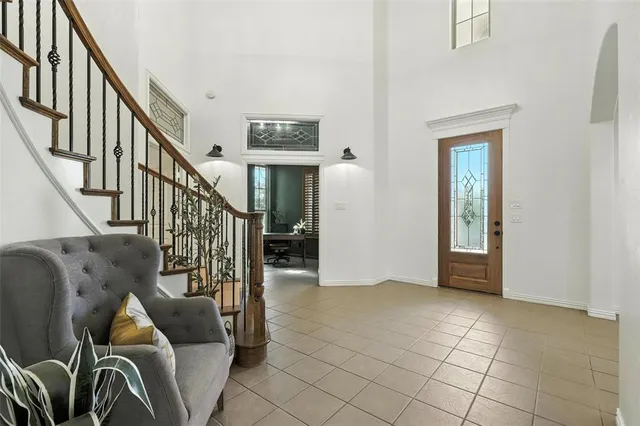 a view of livingroom with furniture and stairs