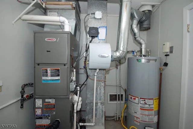 a close view of water heater room