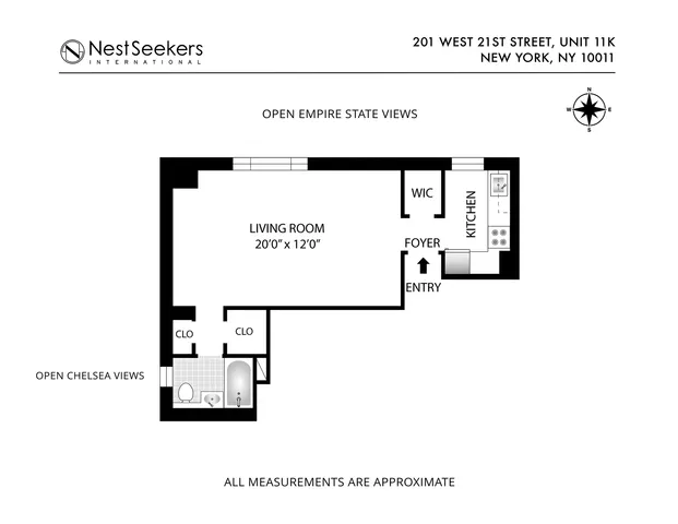 $585,000 | 201 West 21st Street, Unit 11K | Chelsea