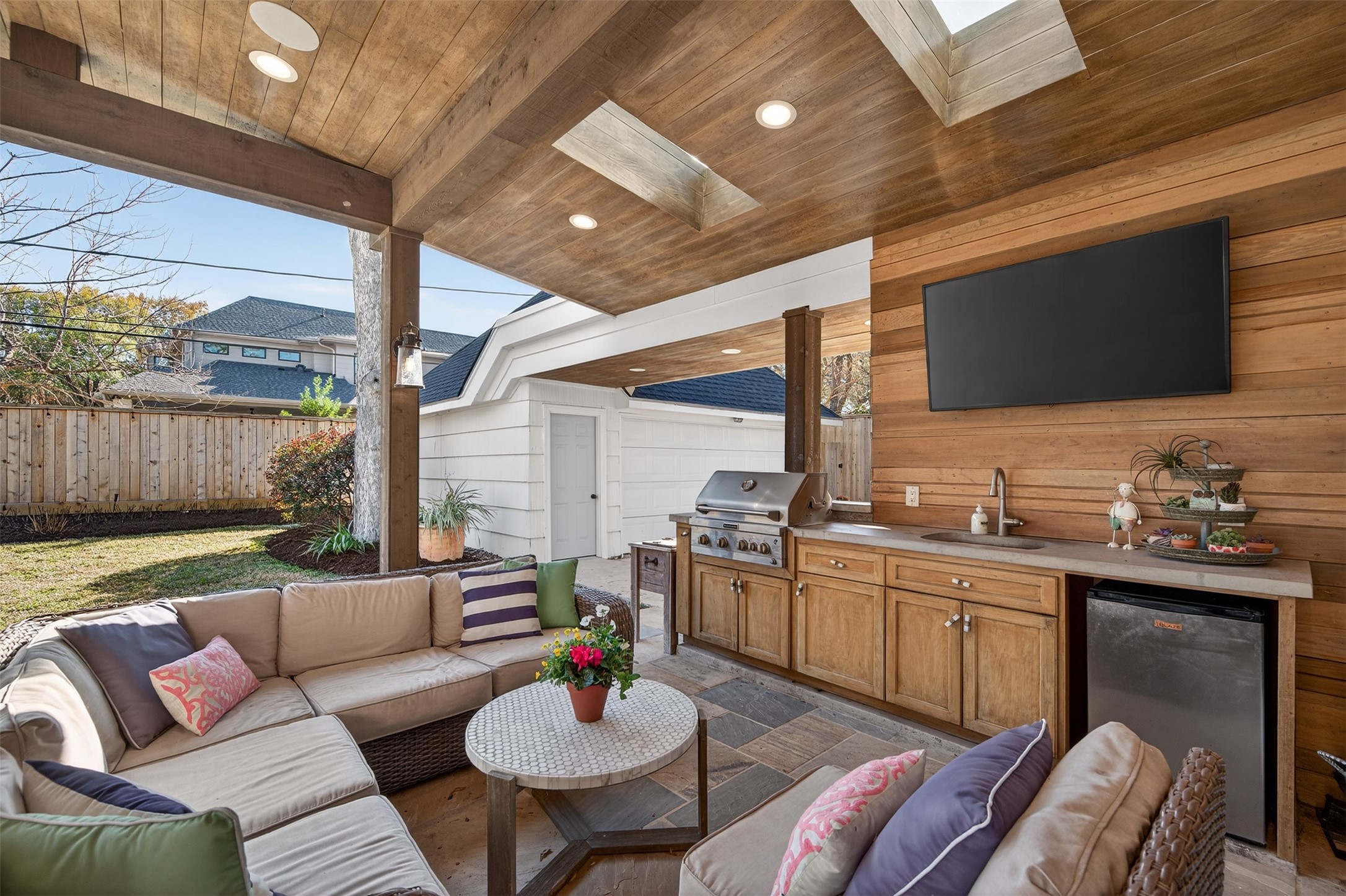 13315 Tosca Lane Houston, TX 77079 - Photo 38 of 42 a living room with furniture kitchen view and a large window