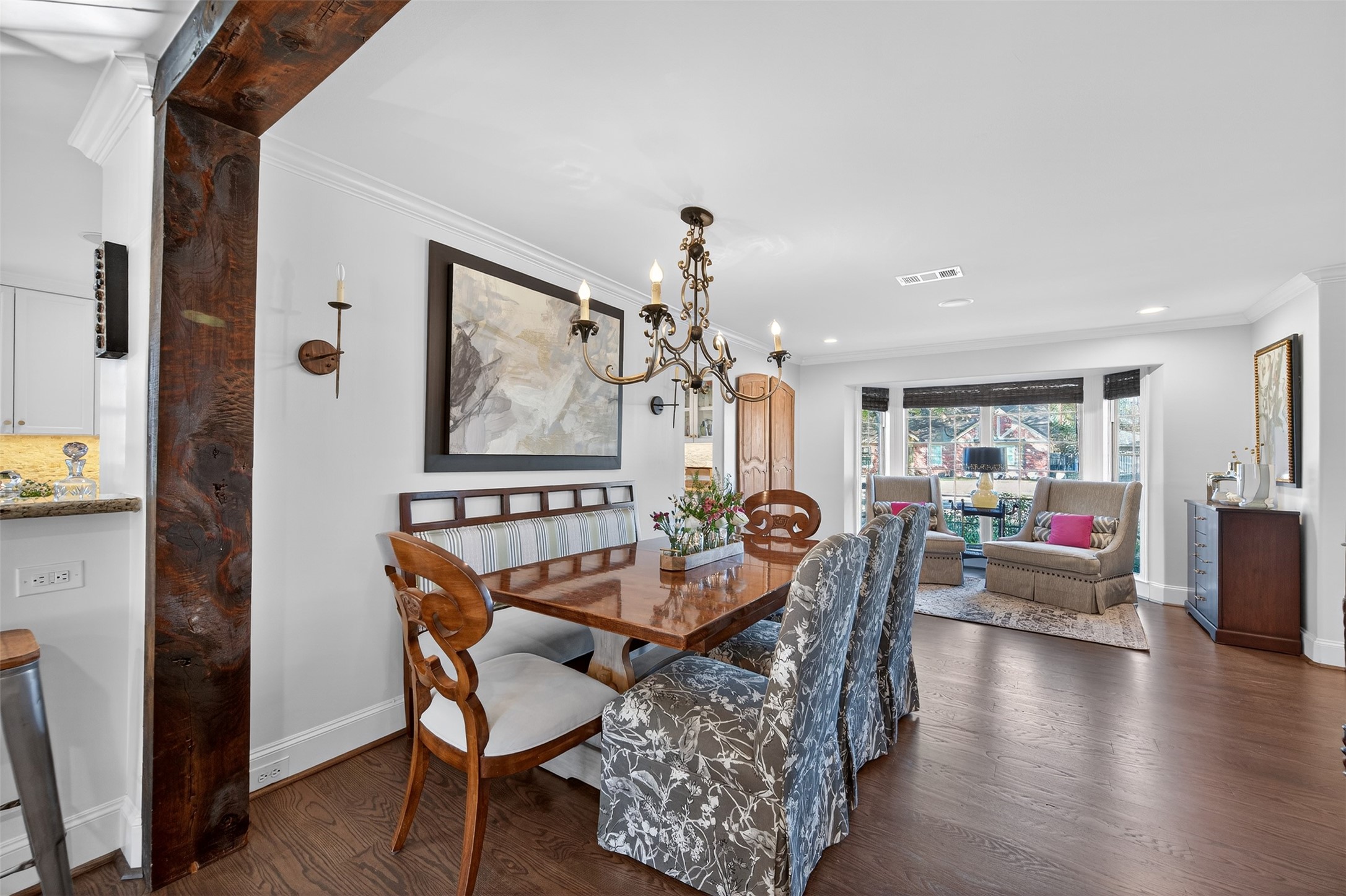 13315 Tosca Lane Houston, TX 77079 - Photo 7 of 42 a view of a dining room with furniture window and wooden floor