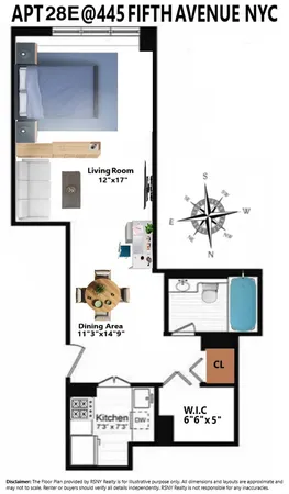 $675,000 | 445 5th Avenue, Unit 28E | Midtown South