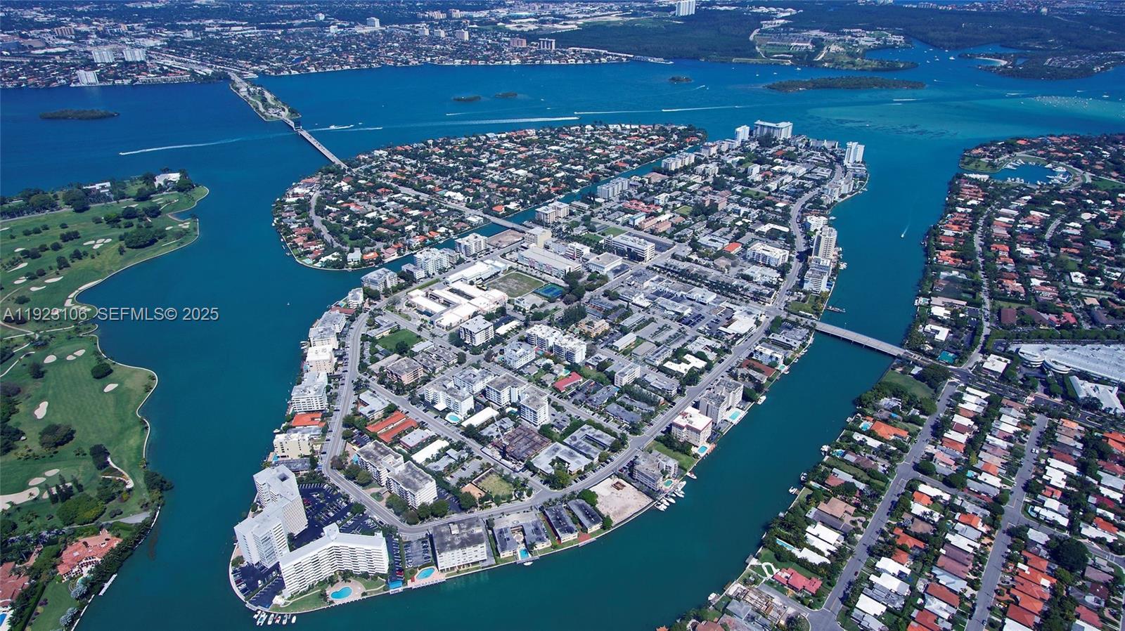 10070 Southeast East Bay Harbor Drive, Unit 70C Bay Harbor Islands, FL 33154 - Photo 15 of 17 an aerial view of a house
