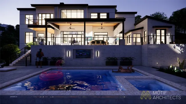 a view of a house with sitting area