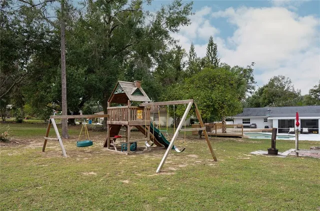 a view of a house with a park