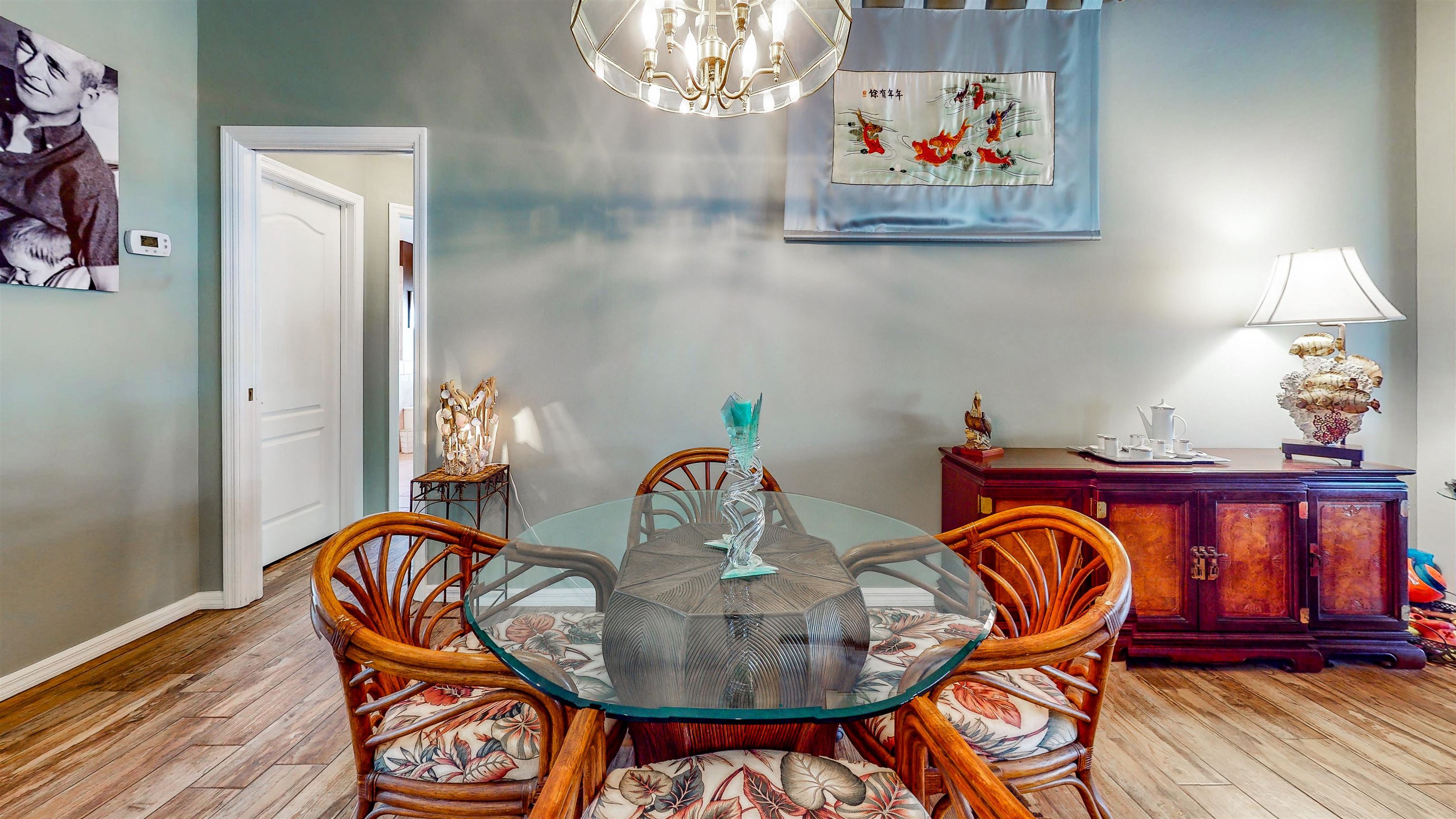 252 Desoto Road St. Augustine, FL 32080 - Photo 17 of 50 a dining room with furniture and wooden floor