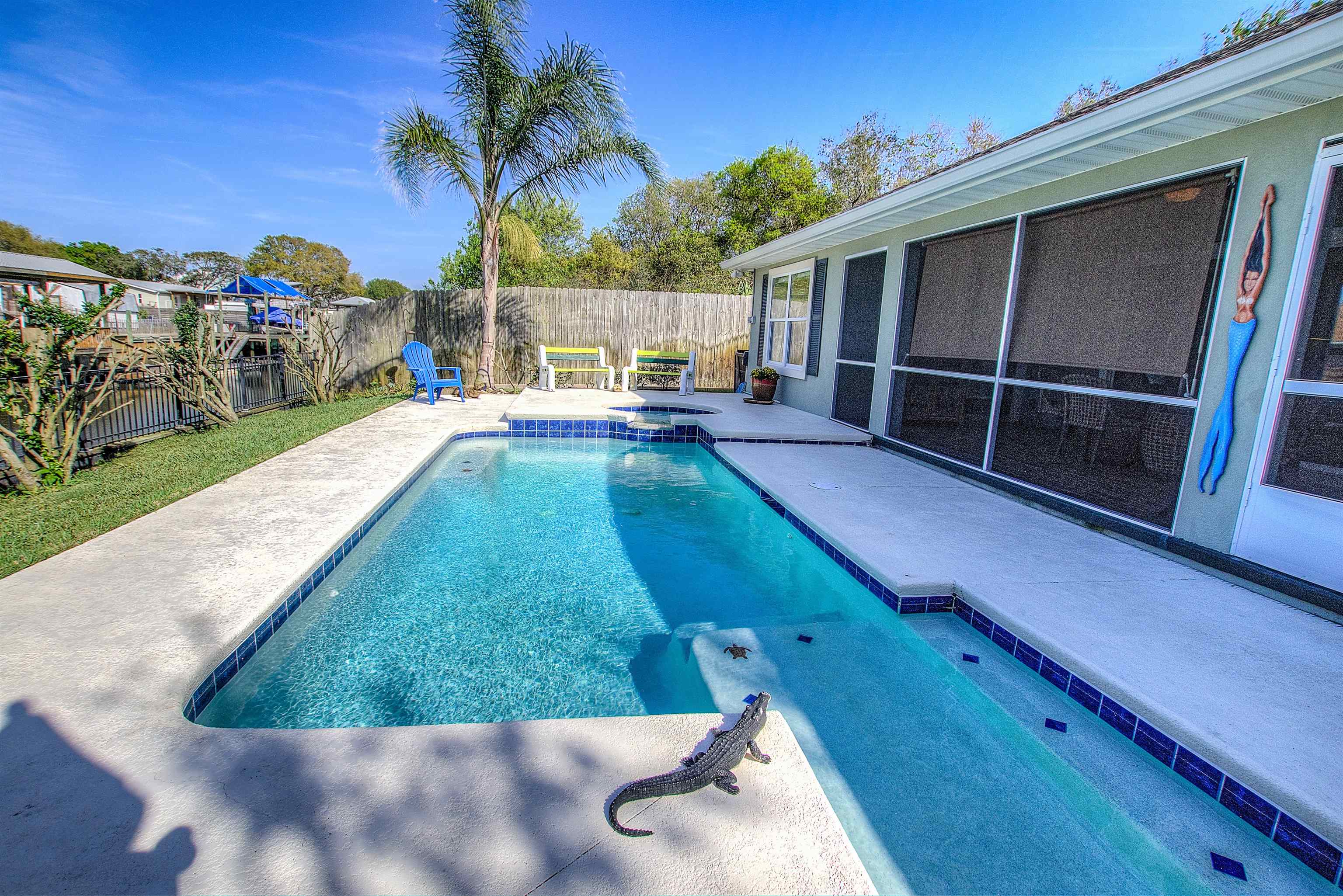 252 Desoto Road St. Augustine, FL 32080 - Photo 40 of 50 a view of a backyard with a patio