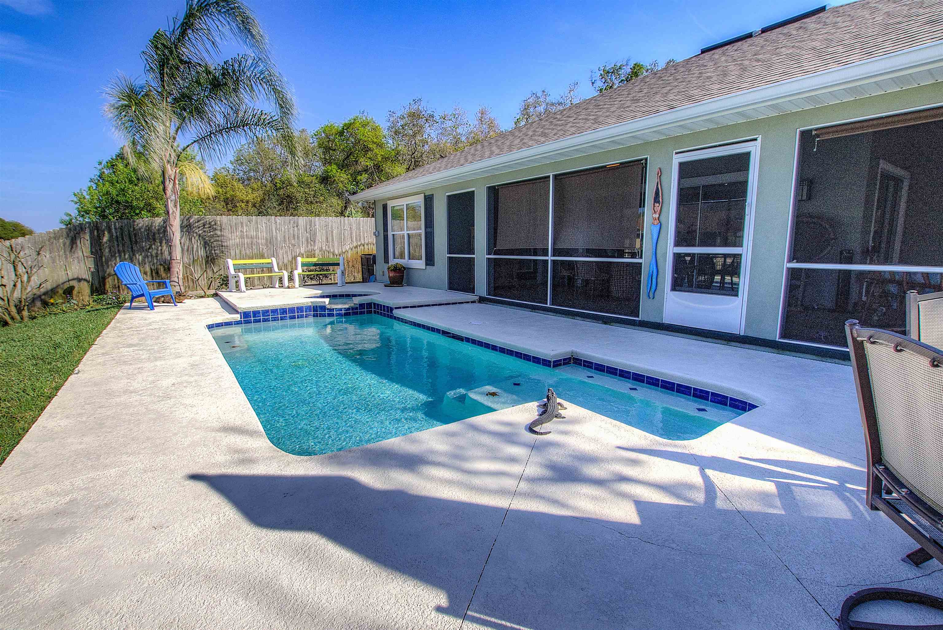 252 Desoto Road St. Augustine, FL 32080 - Photo 41 of 50 a view of a backyard with furniture and garden