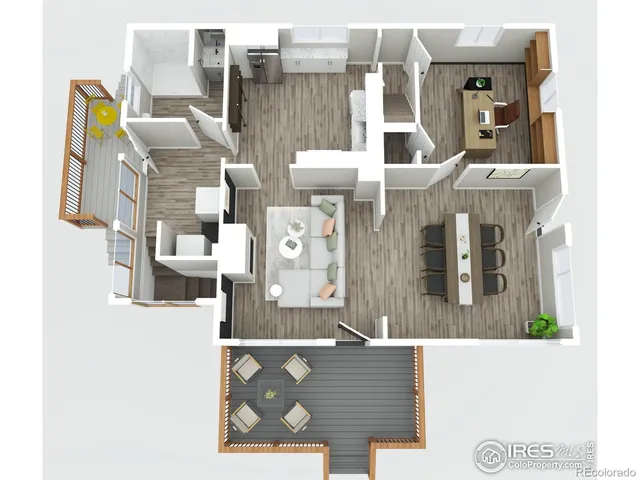 a bathroom with a sink vanity and mirror