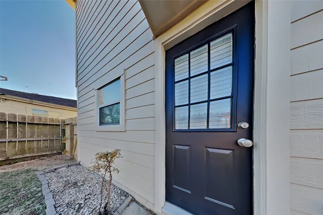 a view of front door of house