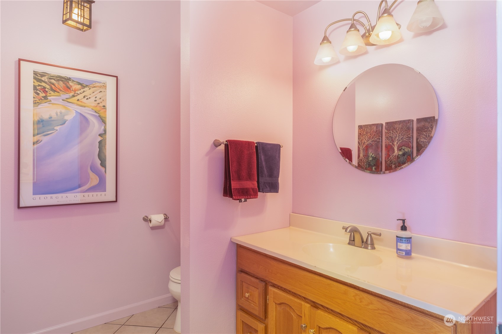 232 Peterson Road Port Townsend, WA 98368 - Photo 12 of 32 a bathroom with a sink vanity and a mirror