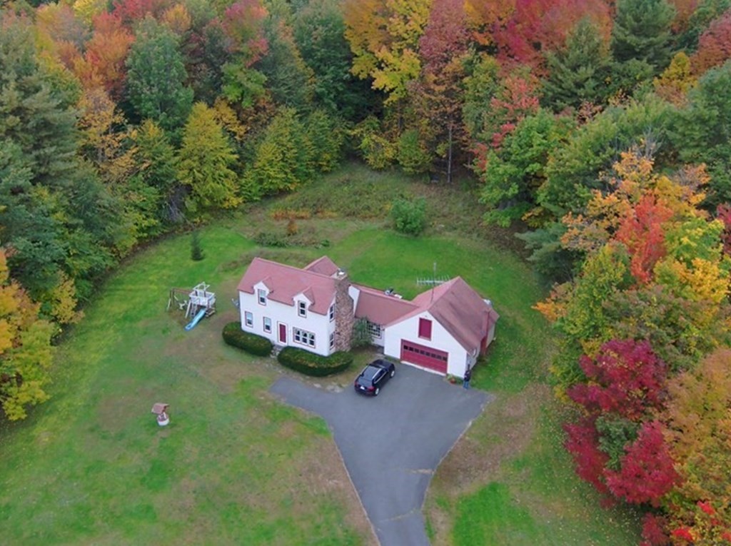 92 Burrington Road Heath, MA 01346 - Photo 1 of 30 an aerial view of a house with garden space and street view