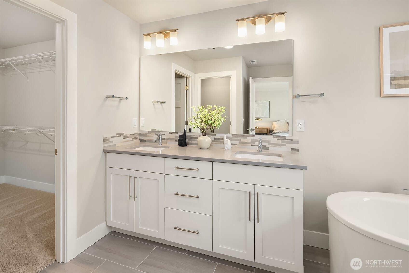 3519 226th Place Southeast Bothell, WA 98021 - Photo 29 of 38 a bathroom with a sink and a mirror